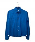 TOMORROW LAND PILGRIMトゥモローランド ピルグリム）の古着「ハイブリッドウール ボタンダウンシャツ 61-01-24-01001」｜ブルー