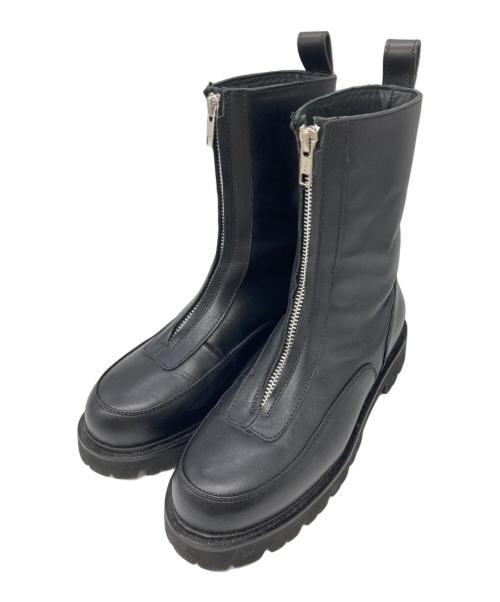 Caminando（カミナンド）Caminando (カミナンド) CENTER ZIP SHORT BOOTS ブラック サイズ:7の古着・服飾アイテム