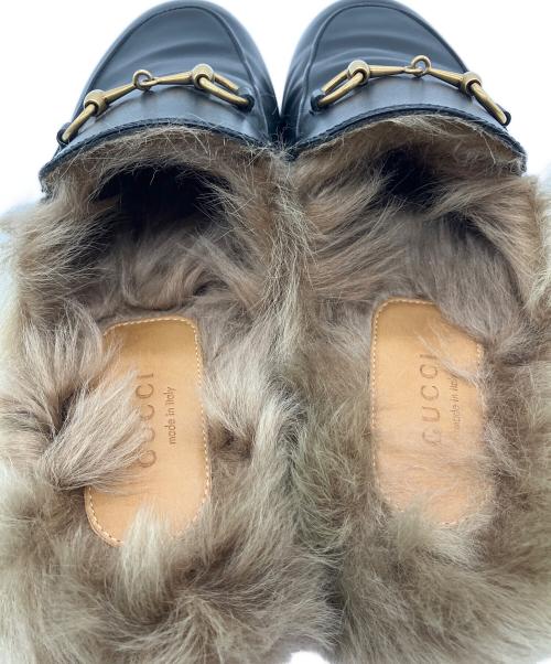 GUCCI（グッチ）GUCCI (グッチ) PRINCETOWNレザースリッパ ブラック サイズ:SIZE37の古着・服飾アイテム