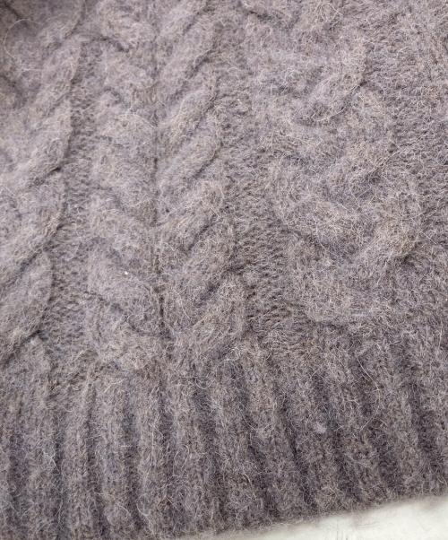 theory luxe（セオリーリュクス）theory luxe (セオリーリュクス) アルパカ混サイドフリンジケーブルニット グレー サイズ:SIZE 38の古着・服飾アイテム