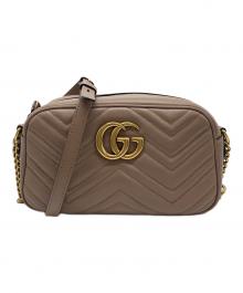 GUCCI（グッチ）の古着「キルティングスモールショルダーバッグ」｜ブラウン