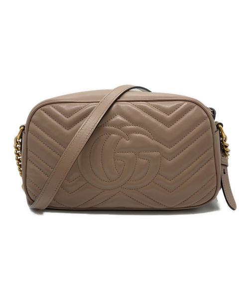 GUCCI（グッチ）GUCCI (グッチ) キルティングスモールショルダーバッグ ブラウンの古着・服飾アイテム