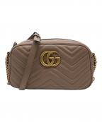 GUCCIグッチ）の古着「GGマーモント キルティングスモールショルダーバッグ」｜ブラウン