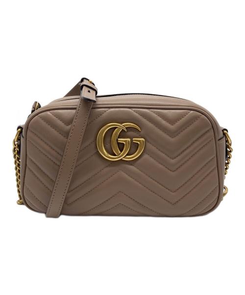 GUCCI（グッチ）GUCCI (グッチ) GGマーモント キルティングスモールショルダーバッグ ブラウンの古着・服飾アイテム
