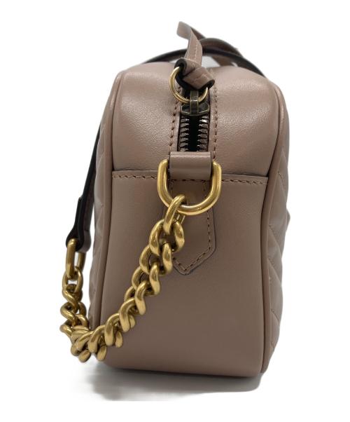 GUCCI（グッチ）GUCCI (グッチ) GGマーモント キルティングスモールショルダーバッグ ブラウンの古着・服飾アイテム