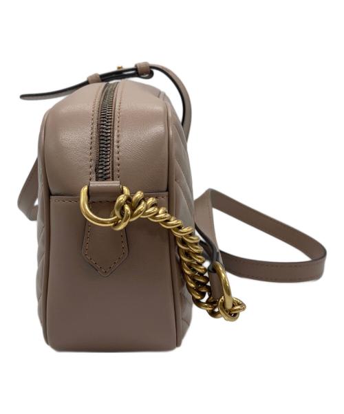 GUCCI（グッチ）GUCCI (グッチ) GGマーモント キルティングスモールショルダーバッグ ブラウンの古着・服飾アイテム