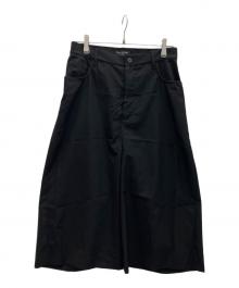 BALENCIAGA（バレンシアガ）の古着「ワイドレッグクロップドパンツ」｜ブラック