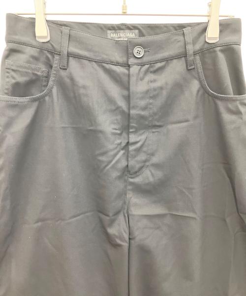 BALENCIAGA（バレンシアガ）BALENCIAGA (バレンシアガ) ワイドレッグクロップドパンツ ブラック サイズ:SIZE34の古着・服飾アイテム