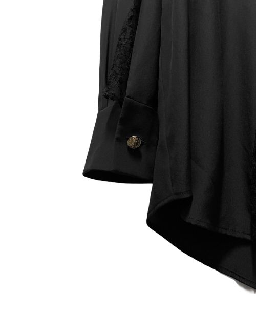 LOUIS VUITTON（ルイ ヴィトン）LOUIS VUITTON (ルイ ヴィトン) レース切り替えブラウス ブラック サイズ:36の古着・服飾アイテム