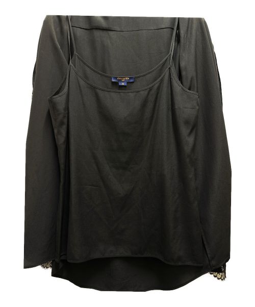 LOUIS VUITTON（ルイ ヴィトン）LOUIS VUITTON (ルイ ヴィトン) レース切り替えブラウス ブラック サイズ:36の古着・服飾アイテム
