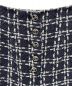 中古・古着 CHANEL (シャネル) ココボタン ツイード ショートパンツ ネイビー×ホワイト サイズ:36：60000円