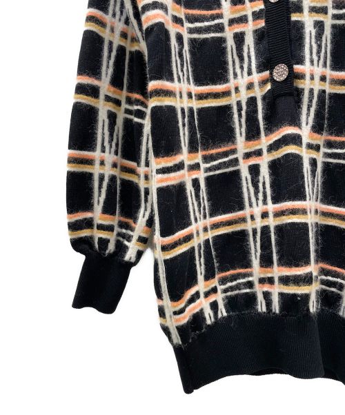CHANEL（シャネル）CHANEL (シャネル) ココボタンカシミヤニットチュニック ブラック サイズ:36の古着・服飾アイテム