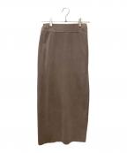 R JUBILEEアールジュビリー）の古着「カットソーIラインスカート RJ2209 9065EC」｜ブラウン