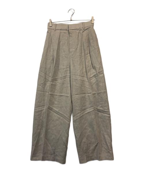 haunt（ハウント）haunt (ハウント) リネンワイドパンツ ライトグレー サイズ:38の古着・服飾アイテム