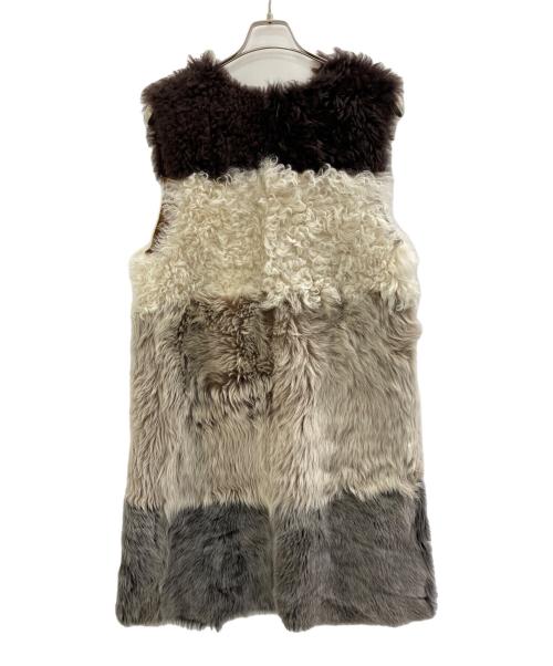 TOPSHOP（トップショップ）TOPSHOP (トップショップ) ムートンベスト ブラウン サイズ:Sの古着・服飾アイテム