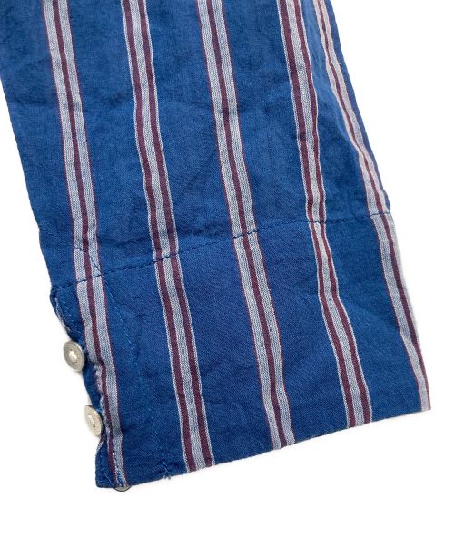 ne quittez pas（ヌキテパ）ne quittez pas (ヌキテパ) COTTON VOILE STRIPE TUCK SLEEVE DRESS ネイビー サイズ:不明の古着・服飾アイテム