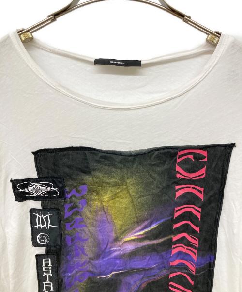 DIESEL（ディーゼル）DIESEL (ディーゼル) リメイクTシャツ ホワイト サイズ:Sの古着・服飾アイテム