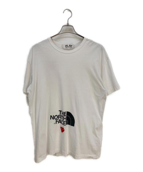 PLAY COMME des GARCONS（プレイコムデギャルソン）PLAY COMME des GARCONS (プレイコムデギャルソン) THE NORTH FACE (ザ ノース フェイス) Tシャツ ホワイト サイズ:XXLの古着・服飾アイテム