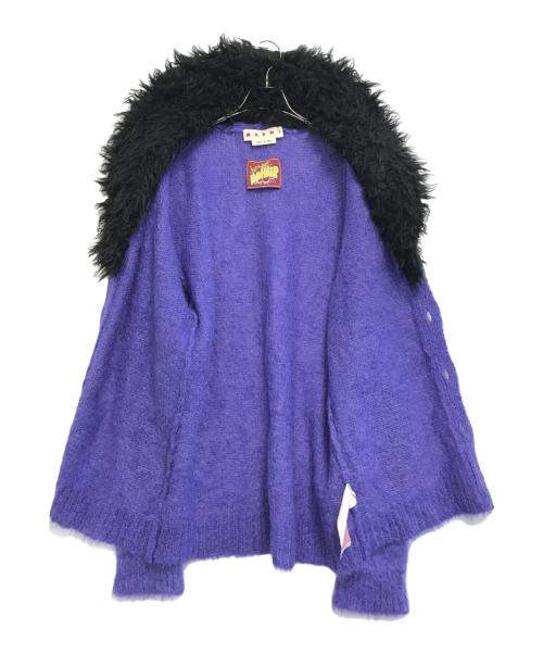 MARNI（マルニ）MARNI (マルニ) FUZZY WUZZY モヘアカーディガン パープル サイズ:48の古着・服飾アイテム