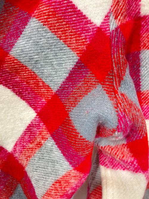 Pero（ペロ）Pero (ペロ) チェック ウールパンツ レッド×ピンク サイズ:36の古着・服飾アイテム