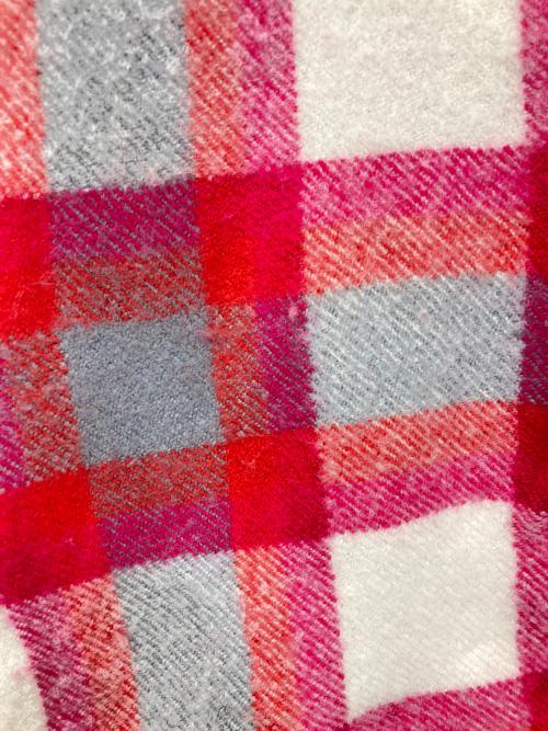 Pero（ペロ）Pero (ペロ) チェック ウールパンツ レッド×ピンク サイズ:36の古着・服飾アイテム