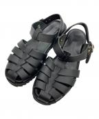 GLENFIELDグレンフィールド）の古着「シャークソールグルカサンダル」｜ブラック