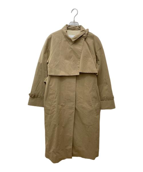 Aquascutum（アクアスキュータム）Aquascutum (アクアスキュータム) コットンナイロン素材ビッグシルエットコート 5020150090-85 ブラウン サイズ:Mの古着・服飾アイテム