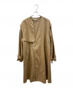BEAUTY&YOUTHビューティーアンドユース）の古着「ノーカラートレンチ＆ジレ -2WAY-」｜モカ
