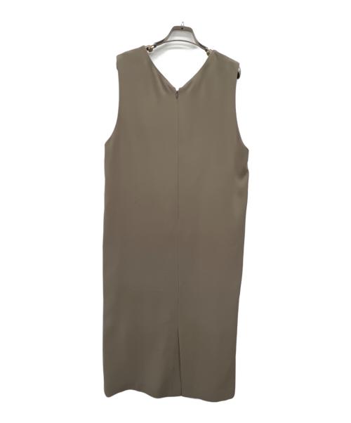 icB（アイシービー）icB (アイシービー) ライトダブルクロス ジャンパースカート ワンピース ベージュ サイズ:Mの古着・服飾アイテム