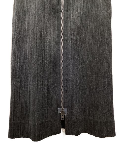 PLEATS PLEASE（プリーツプリーズ）PLEATS PLEASE (プリーツプリーズ) ダブルジッププリーツロングジレ グレー サイズ:3の古着・服飾アイテム