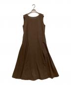 Mystradaマイストラーダ）の古着「リネンライクタックワンピ」｜ブラウン