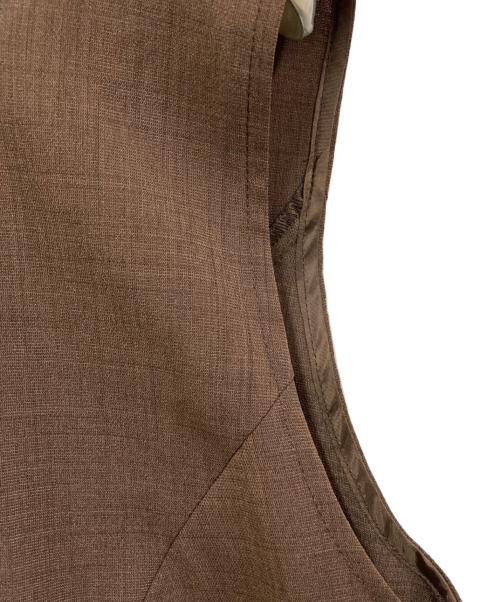 Mystrada（マイストラーダ）Mystrada (マイストラーダ) リネンライクタックワンピ ブラウン サイズ:SIZE 38の古着・服飾アイテム