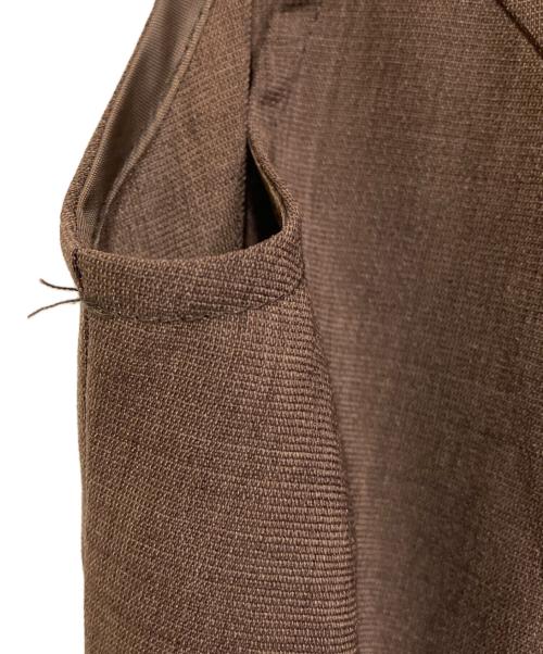 Mystrada（マイストラーダ）Mystrada (マイストラーダ) リネンライクタックワンピ ブラウン サイズ:SIZE 38の古着・服飾アイテム