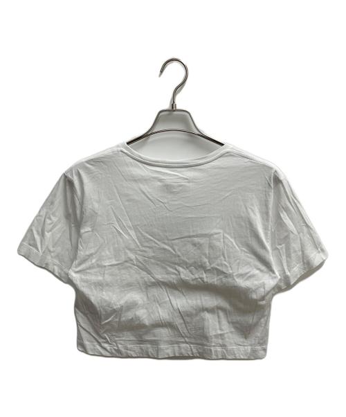 MM6 Maison Margiela（エムエムシックスメゾンマルジェラ）MM6 Maison Margiela (エムエムシックスメゾンマルジェラ) グリッタークルーネックTシャツ ホワイト サイズ:SIZE 14の古着・服飾アイテム