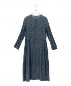 45Rフォーティファイブ・アール）の古着「インディゴ染花柄ワンピース」｜インディゴ
