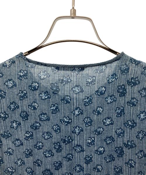 45R（フォーティファイブ・アール）45R (フォーティファイブ・アール) インディゴ染花柄ワンピース インディゴの古着・服飾アイテム