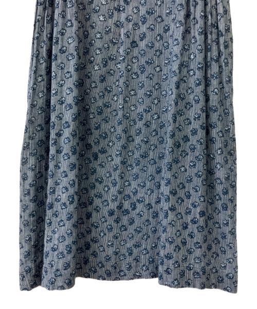 45R（フォーティファイブ・アール）45R (フォーティファイブ・アール) インディゴ染花柄ワンピース インディゴの古着・服飾アイテム