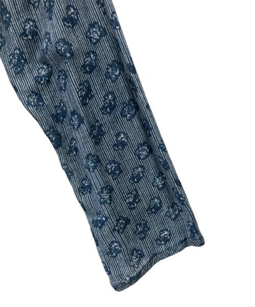 45R（フォーティファイブ・アール）45R (フォーティファイブ・アール) インディゴ染花柄ワンピース インディゴの古着・服飾アイテム