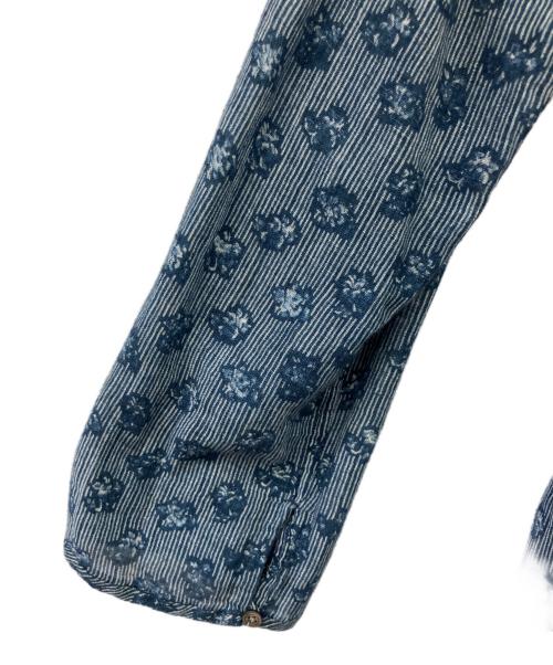 45R（フォーティファイブ・アール）45R (フォーティファイブ・アール) インディゴ染花柄ワンピース インディゴの古着・服飾アイテム