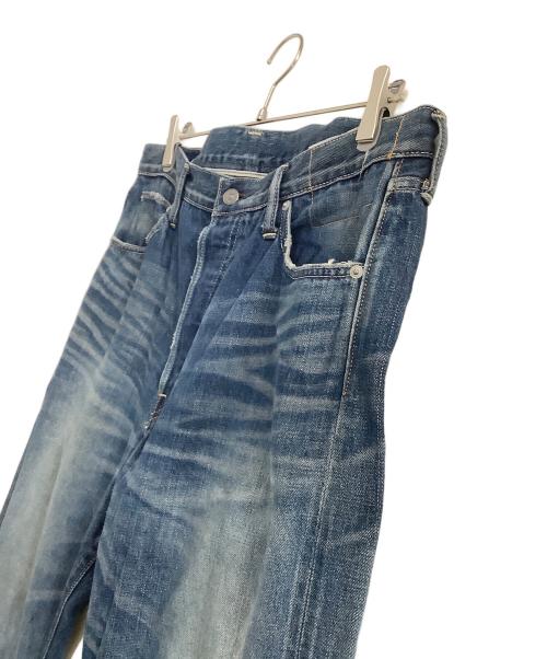 VISVIM（ビズビム）VISVIM (ビズビム) ユーズド加工デニムパンツ　FLUXUS 01D3　パイソンパッチ インディゴ サイズ:W36×L32の古着・服飾アイテム