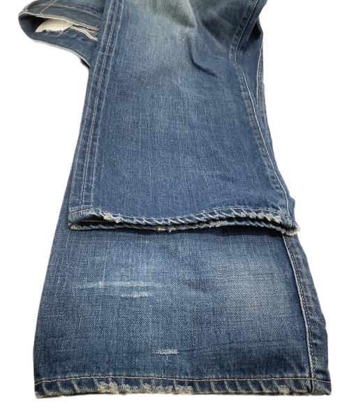 VISVIM（ビズビム）VISVIM (ビズビム) ユーズド加工デニムパンツ　FLUXUS 01D3　パイソンパッチ インディゴ サイズ:W36×L32の古着・服飾アイテム