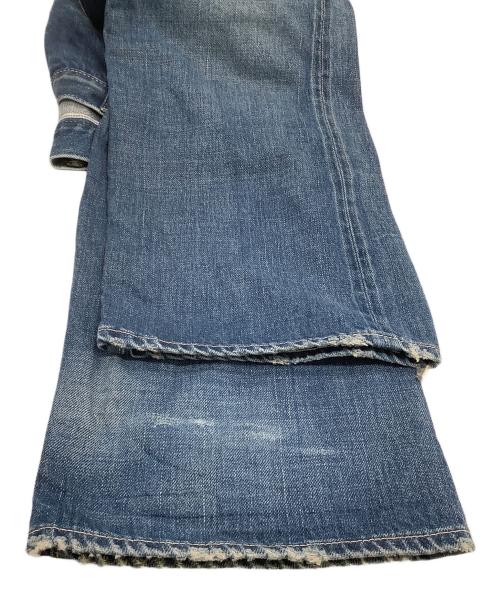 VISVIM（ビズビム）VISVIM (ビズビム) ユーズド加工デニムパンツ　FLUXUS 01D3　パイソンパッチ インディゴ サイズ:W36×L32の古着・服飾アイテム