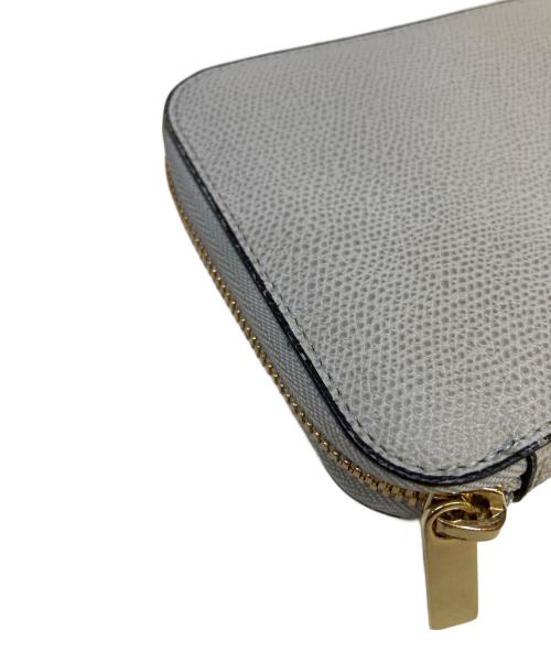 Valextra（ヴァレクストラ）Valextra (ヴァレクストラ) ラウンドジップ12カード長財布 グレーの古着・服飾アイテム