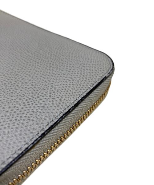 Valextra（ヴァレクストラ）Valextra (ヴァレクストラ) ラウンドジップ12カード長財布 グレーの古着・服飾アイテム