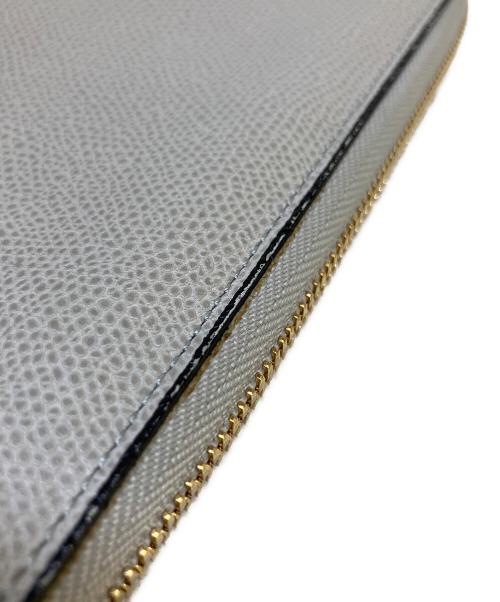 Valextra（ヴァレクストラ）Valextra (ヴァレクストラ) ラウンドジップ12カード長財布 グレーの古着・服飾アイテム