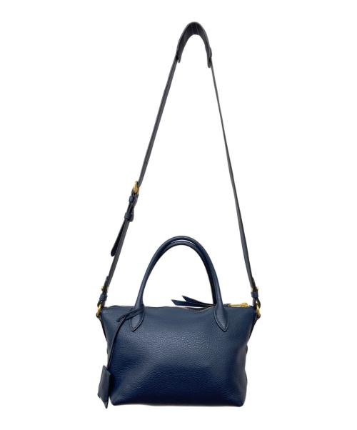 PRADA（プラダ）PRADA (プラダ) 2WAYショルダーバッグ ネイビーの古着・服飾アイテム