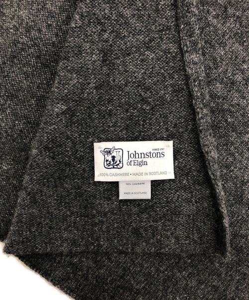 JOHNSTONS OF ELGIN（ジョンストンズオブエルガン）JOHNSTONS OF ELGIN (ジョンストンズオブエルガン) カシミヤストール グレーの古着・服飾アイテム