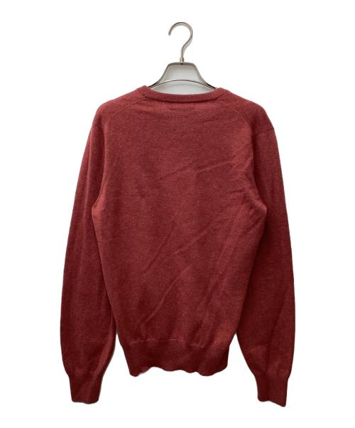 BRUNELLO CUCINELLI（ブルネロクチネリ）BRUNELLO CUCINELLI (ブルネロクチネリ) Vネックカシミヤニット レッド サイズ:Mの古着・服飾アイテム