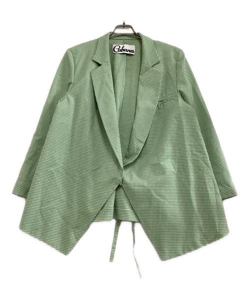 CABANA（カバナ）CABANA (カバナ) チェックテーラードジャケット グリーン サイズ:38の古着・服飾アイテム