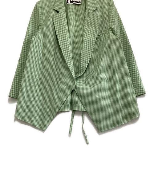 CABANA（カバナ）CABANA (カバナ) チェックテーラードジャケット グリーン サイズ:38の古着・服飾アイテム